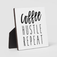 Coffee Hustle Repeat Coffee Bar Farmhouse Sign