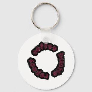 Coffee Hustle Repeat-Motivational typography  Keychain