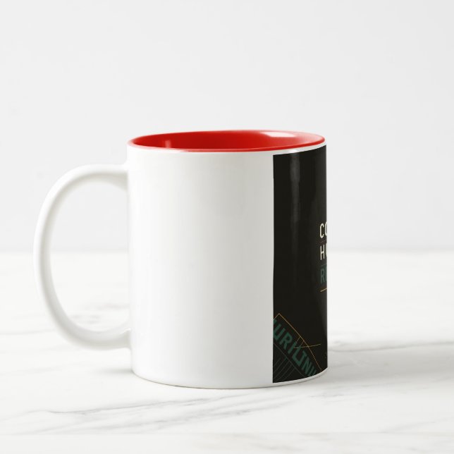 COFFEE.HUSTLE.REPEAT Two-Tone COFFEE MUG (Left)