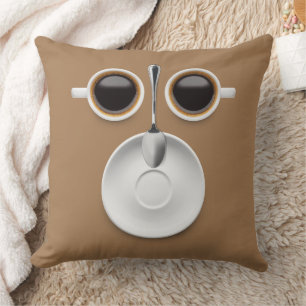 Coffee in Bed Throw Pillow