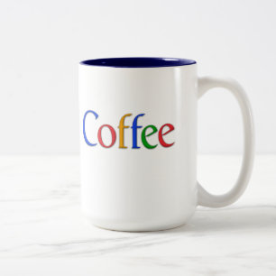 coffee in google font mug