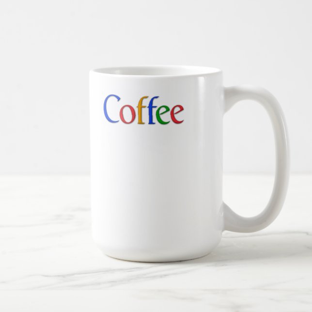 coffee in google font mug (Right)