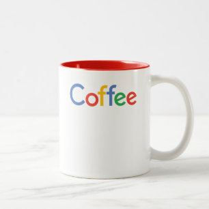 Coffee In Google Font Two-Tone Coffee Mug