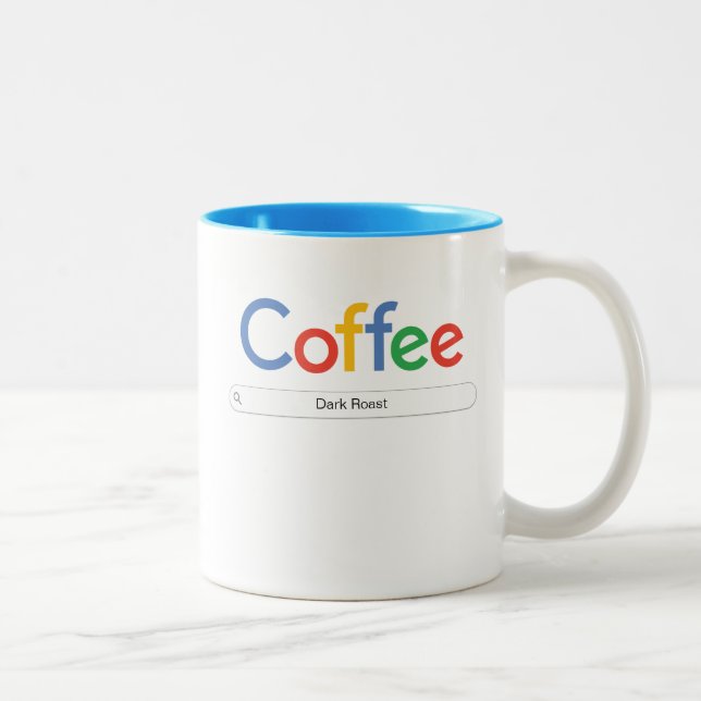 Coffee In Google Font Two-Tone Coffee Mug (Right)