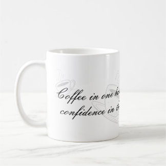 Coffee In One Hand Confidence In The Other Mug