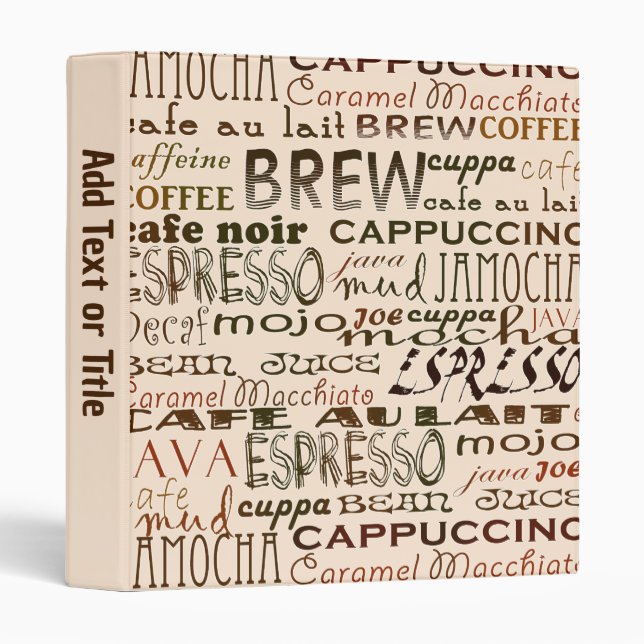 Coffee, In so Many Words Binder (Front/Spine)