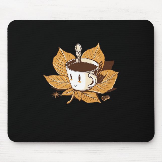 Coffee In The Fall Autumn It’s Fall Y’all Mouse Pad (Front)