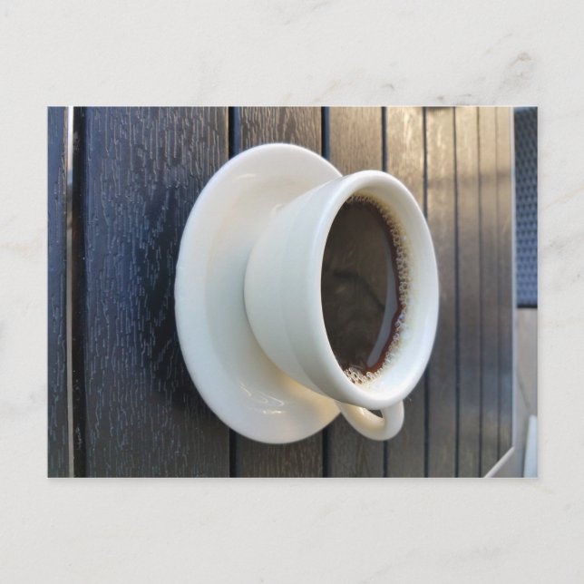Coffee in white mug postcard (Front)