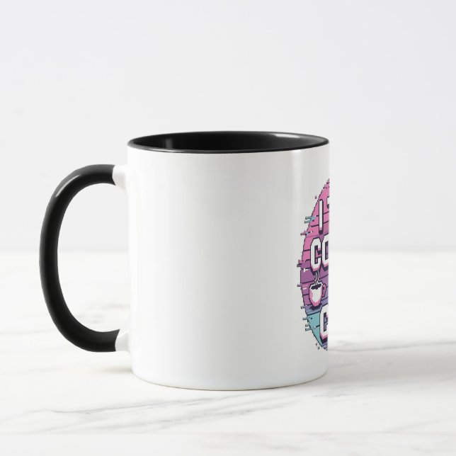Coffee Into Code - Retro Pixel Art Mug (Left)