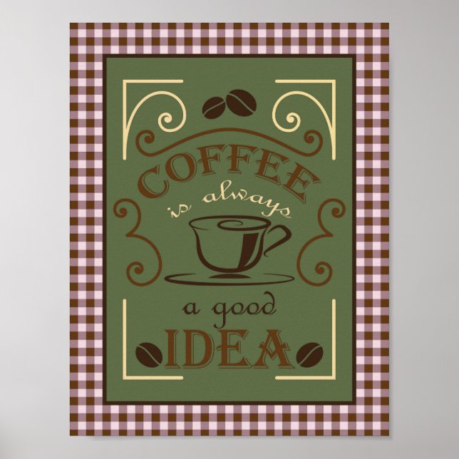 Coffee is always a good idea design poster (Front)