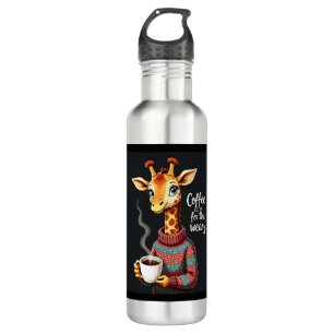 Coffee is for the Weary Funny Giraffe Coffee Lover 710 Ml Water Bottle
