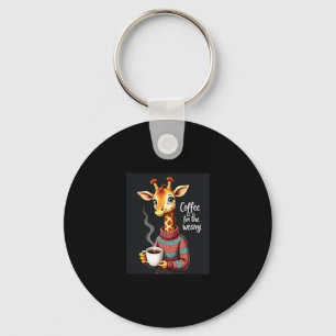 Coffee is for the Weary Funny Giraffe Coffee Lover Keychain