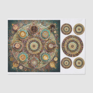Coffee is Love, Java Art Mandala Tissue Paper