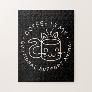 Coffee Is My Emotional Support Animal Jigsaw Puzzle