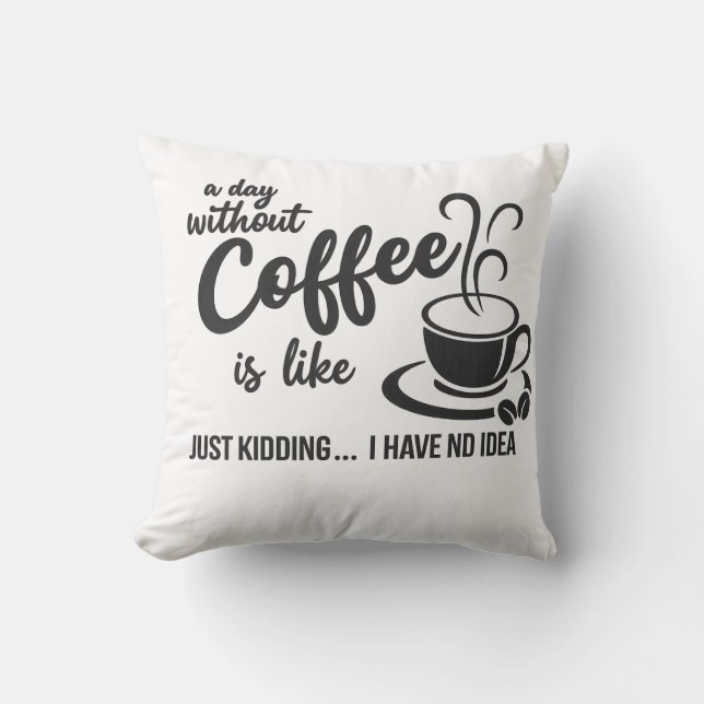 Coffee Is My Love Language – Coffee Lover Quote  Throw Pillow (Front)