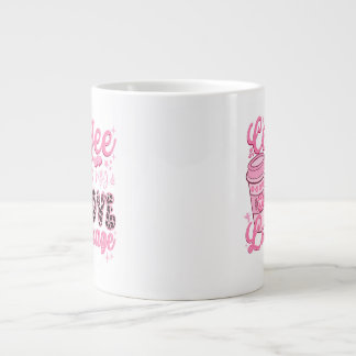 Coffee is my love language valentine's day gift large coffee mug