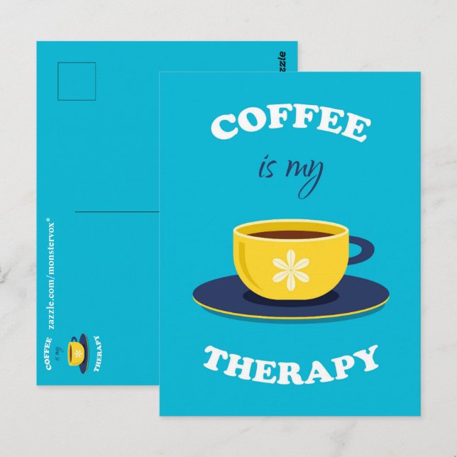 Coffee Is My Therapy Postcard (Front/Back)