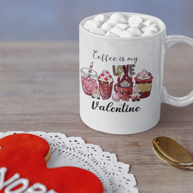 Coffee is my Valentine Hearts   Mug (Creator Uploaded)