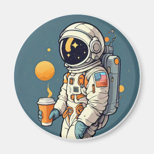 Coffee is OUT OF THIS WORLD astronaut space travel Magnet