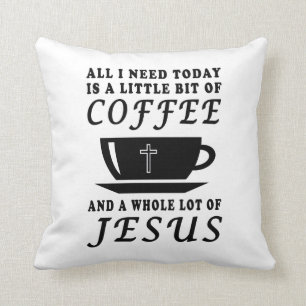 coffee jesus pillow