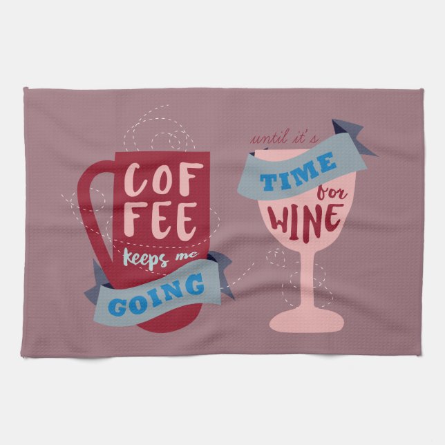 Coffee Keeps Me Going Kitchen Towel (Horizontal)