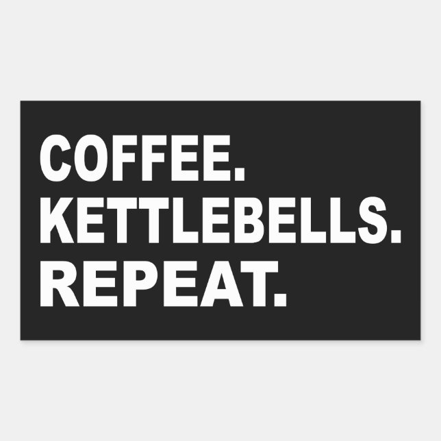 Coffee Kettlebells Repeat Sticker (Front)