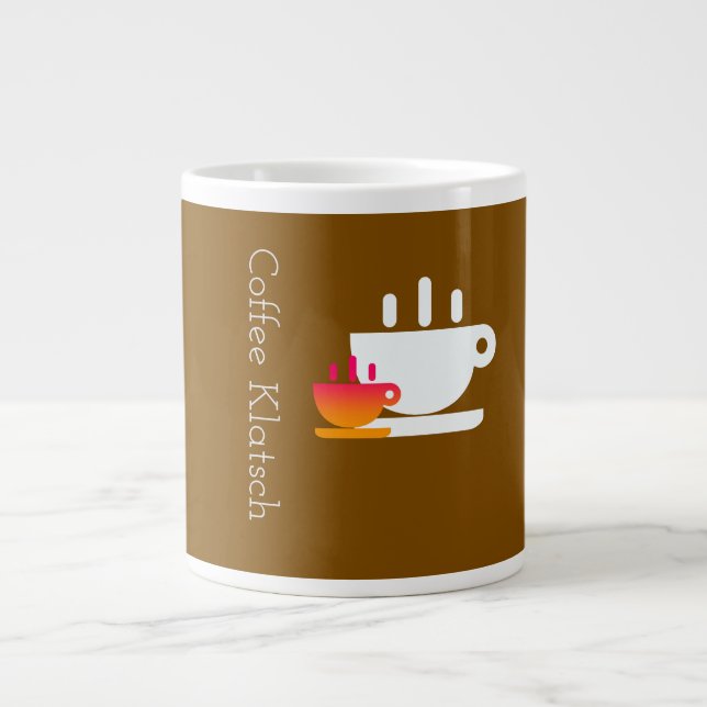  Coffee Klatsch Brown   Large Coffee Mug (Front)