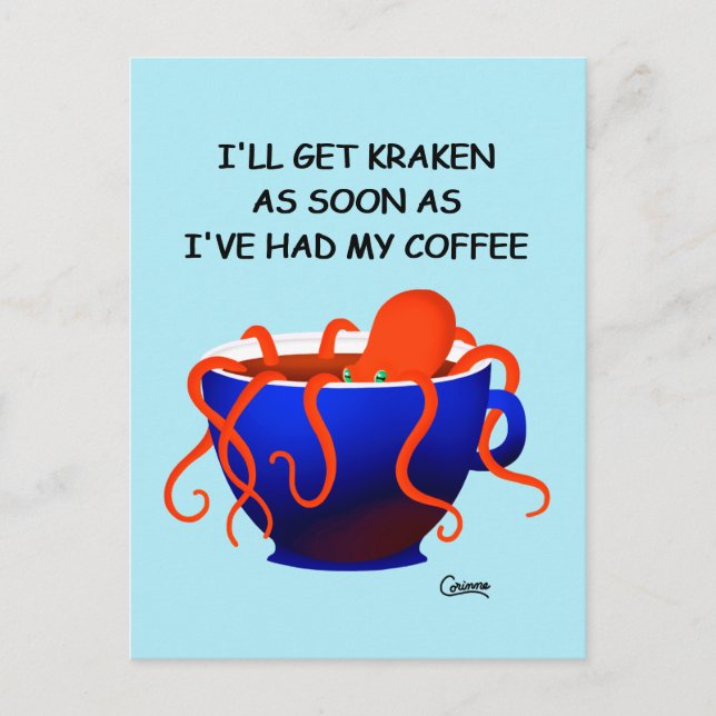 Coffee Kraken - Postcard (Front)
