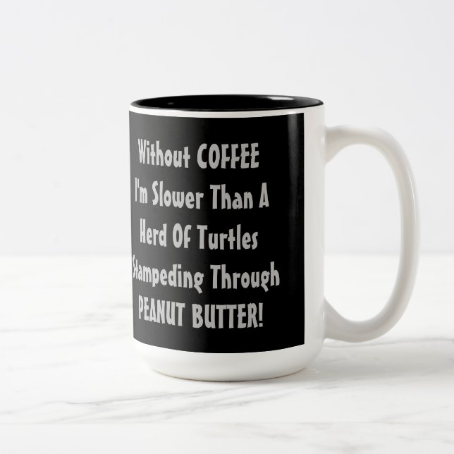 Coffee Lag Coffee Humour Two-Tone Coffee Mug (Right)