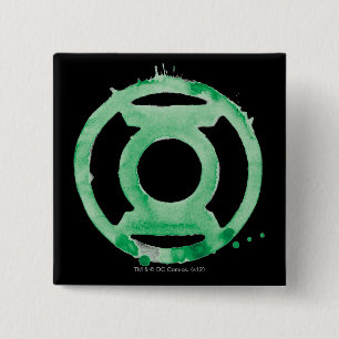 Coffee Lantern Symbol - Green 2 Inch Square Button