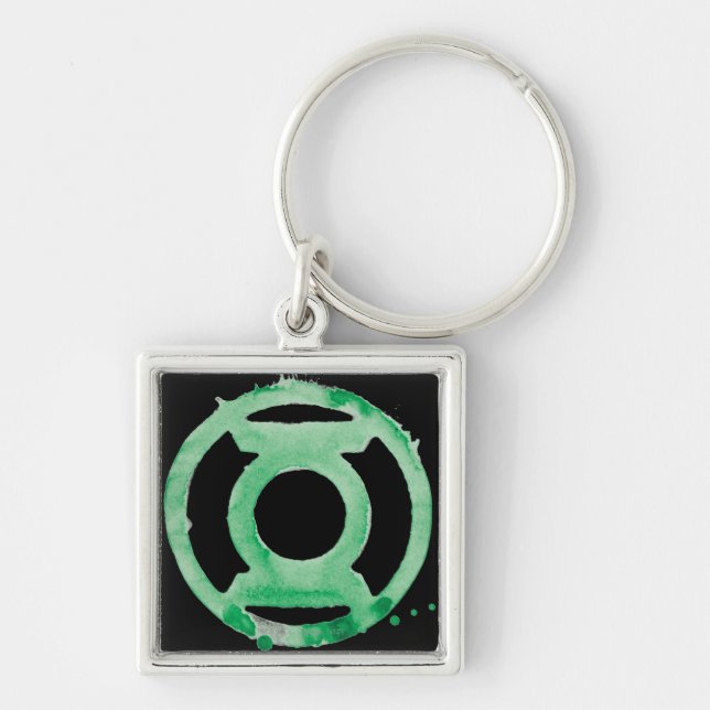 Coffee Lantern Symbol - Green Keychain (Front)
