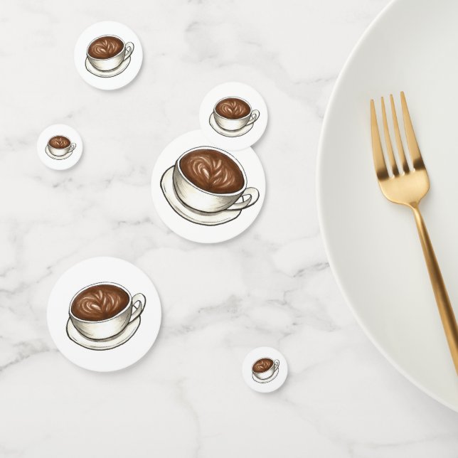 Coffee Latte Cappuccino Birthday Party Brunch Confetti (Group)