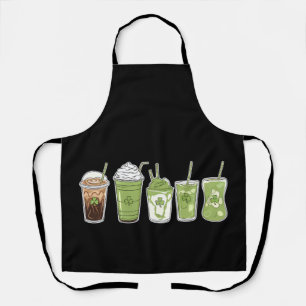 Coffee Latte Green Cute Irish St Patrick's Day Apron