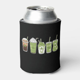 Coffee Latte Green Cute Irish St Patrick's Day Can Cooler
