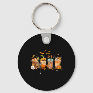 Coffee Latte Halloween Thanksgiving Fall Pumpkin S Keychain