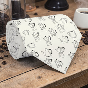 Coffee Latte Lovers Custom Necktie