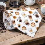 Coffee Latte Lovers Custom Necktie<br><div class="desc">This custom necktie is perfect for the coffee lover in your life! Featuring a unique and eye-catching design,  this tie is a stylish way to express their passion for the perfect cup. Whether it's for a special occasion or everyday wear,  this necktie makes a thoughtful and memorable gift.</div>