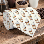 Coffee Latte Lovers Custom Necktie<br><div class="desc">This custom necktie is perfect for the coffee lover in your life! Featuring a unique and eye-catching design,  this tie is a stylish way to express their passion for the perfect cup. Whether it's for a special occasion or everyday wear,  this necktie makes a thoughtful and memorable gift.</div>