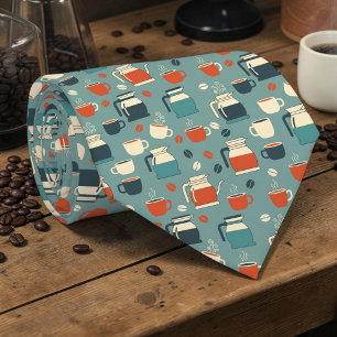 Coffee Latte Lovers Custom Necktie