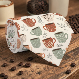 Coffee Latte Lovers Custom Necktie