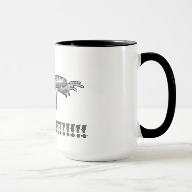 Coffee!!!!!!!!! Leaping Frog, Pencil Art Mug (Right)