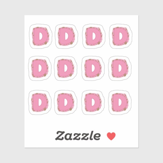 Coffee Letter D: Monogram Initial Sheet (Sheet)