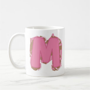 Coffee Letter M: Monogram Initial  Mug