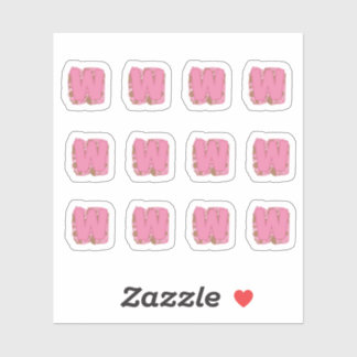 Coffee Letter W: Monogram Initial Sheet