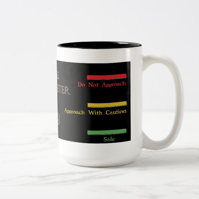 Coffee Level Metre Black Coffee Mug (Right)
