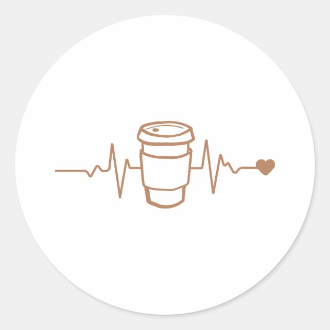 Coffee Lifeline, For Coffee Lovers Classic Round Sticker (Front)