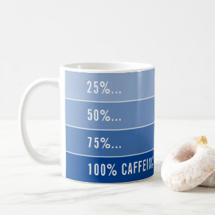 COFFEE LOADING.. ombre 100% caffeinated royal blue Coffee Mug