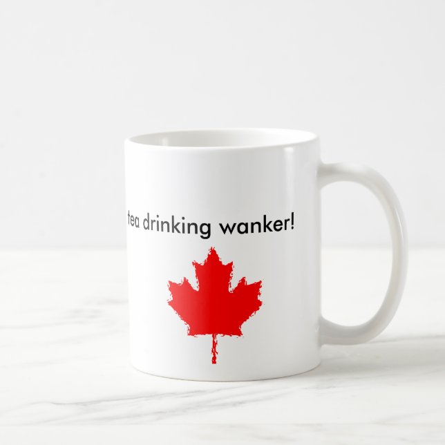 coffee logo, MapleLeaf painted, I'm drinking co... Mug (Right)