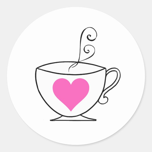 Coffee Love  Classic Round Sticker (Front)