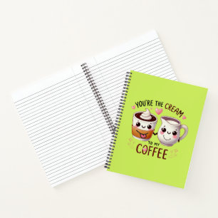 Coffee+Love+Cream+Notebook+Journaling+Gift Notebook